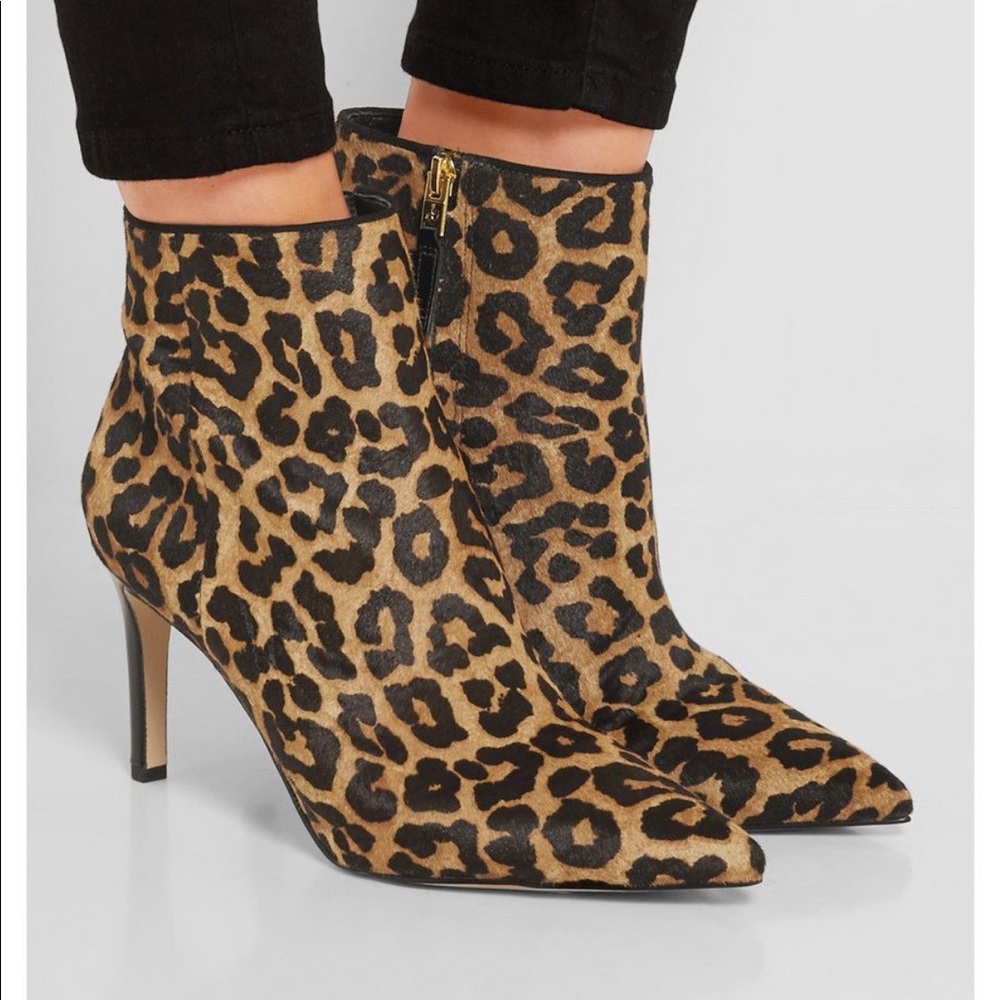 Sam Edelman leopard calf hair booties